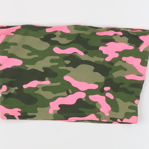 Candy Couture Girls Green Pink Camouflage T-Shirt, Size 11-12