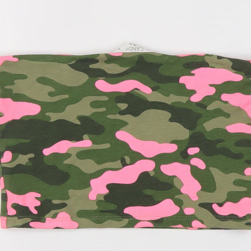 Candy Couture Girls Green Pink Camouflage T-Shirt, Size 11-12