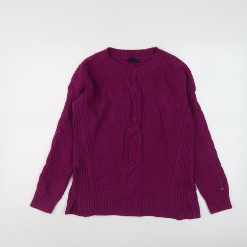 Tommy Hilfiger Women's Purple Knit Pullover Jumper, Size S