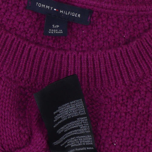 Tommy Hilfiger Women's Purple Knit Pullover Jumper, Size S