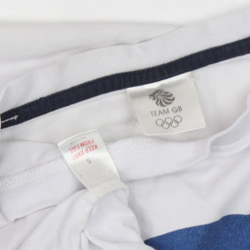 Team GB White T-Shirt, Small, Crew Neck, Casual, Summer