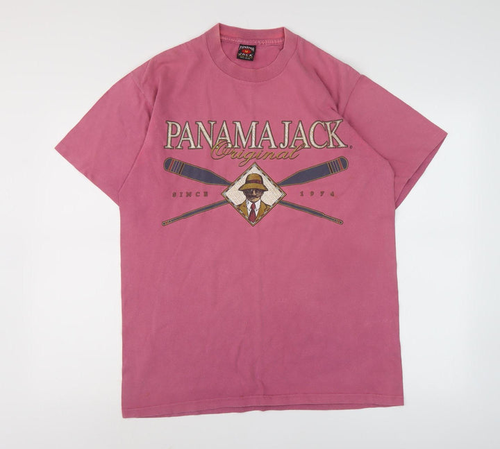 Panama Jack Men's Red M Graphic Cotton T-Shirt