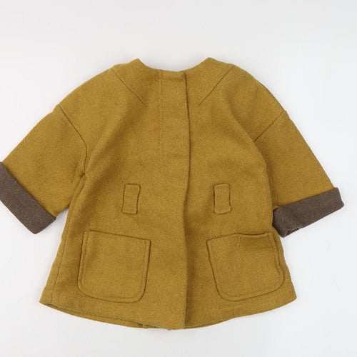 Zara Girls Brown Wool Basic Coat Size 2-3 Years