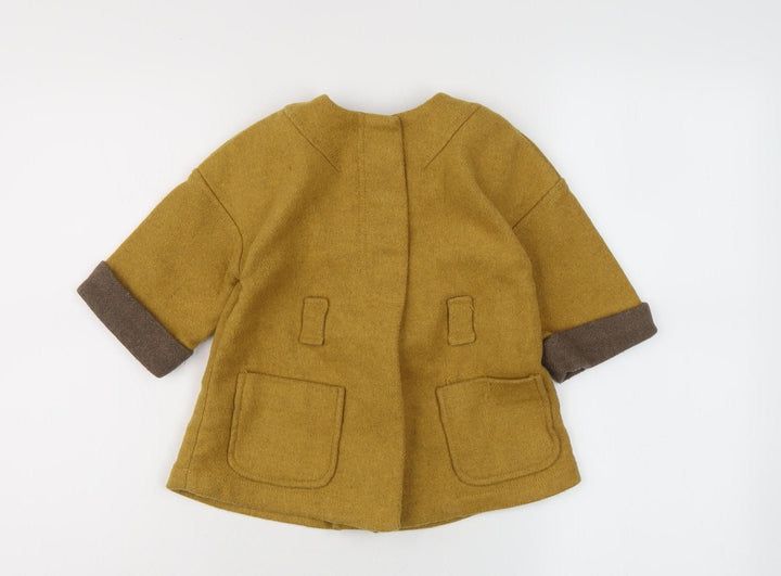 Zara Girls Brown Wool Basic Coat Size 2-3 Years