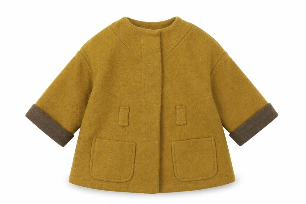 Zara Girls Brown Wool Basic Coat Size 2-3 Years