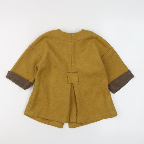 Zara Girls Brown Wool Basic Coat Size 2-3 Years