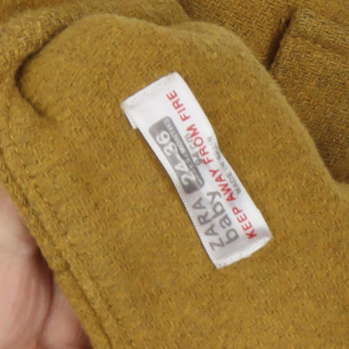 Zara Girls Brown Wool Basic Coat Size 2-3 Years
