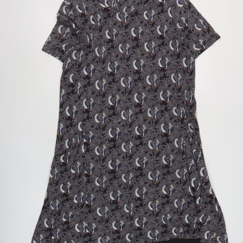 Fat Face Women's Grey Animal Print Shift Dress Size 12