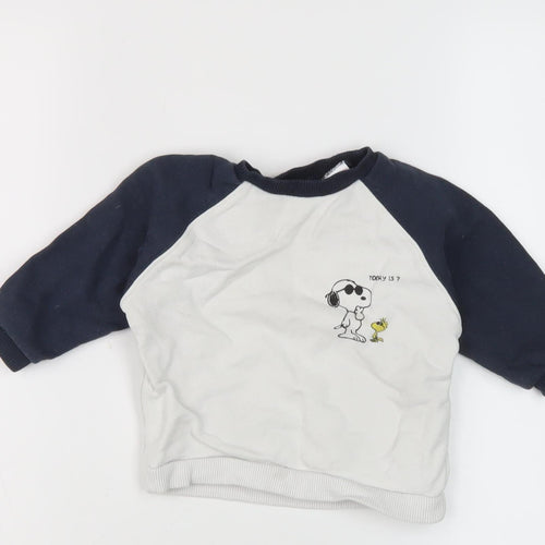 Zara Unisex Baby Peanuts Long Sleeve T-Shirt 9-12 Months