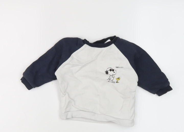 Zara Unisex Baby Peanuts Long Sleeve T-Shirt 9-12 Months