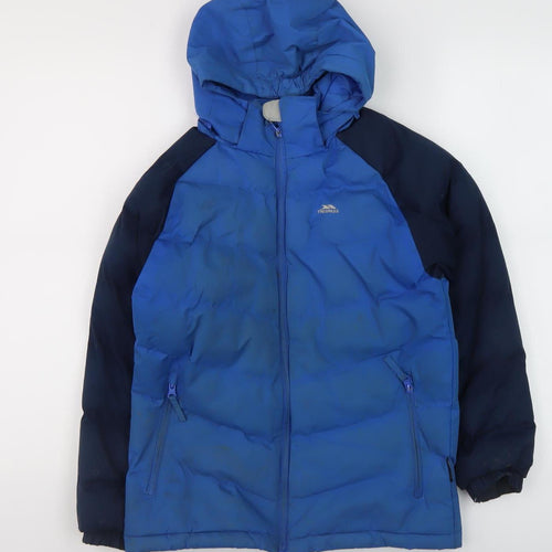 Trespass Boys Blue Puffer Jacket Waterproof 9-10 Years