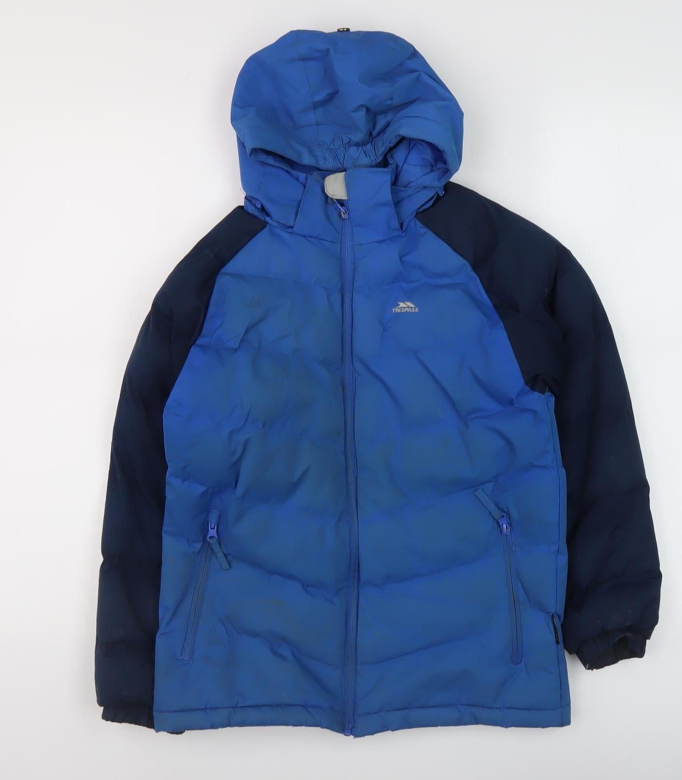 Trespass Boys Blue Puffer Jacket Waterproof 9-10 Years