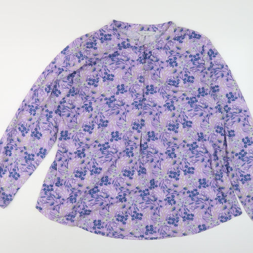 ISLE Women's Purple Floral Blouse Size 18-20