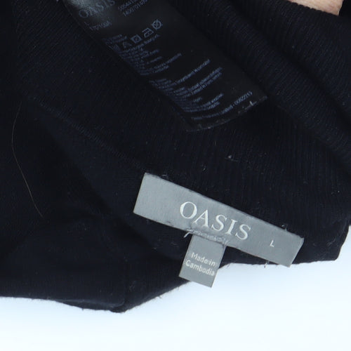 Oasis Women's Black Roll Neck Pullover Jumper L