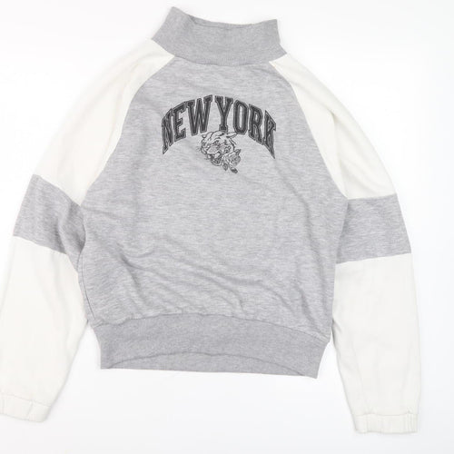 Boohoo Grey Women's Pullover Sweatshirt Size 12