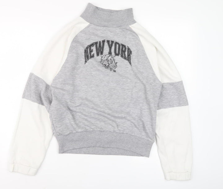 Boohoo Grey Women's Pullover Sweatshirt Size 12