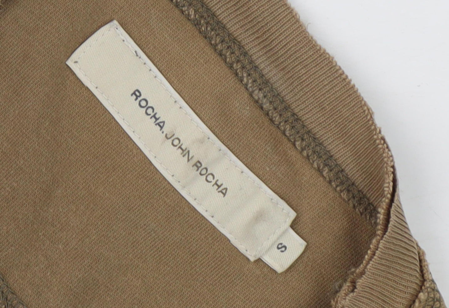 Rocha John Rocha Men’s Brown Cotton T-Shirt S