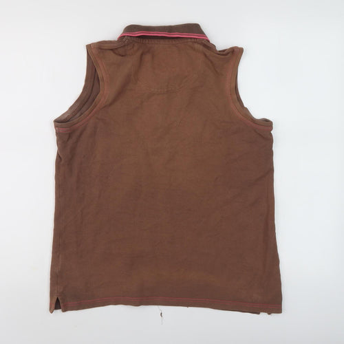 Townend Women's Brown Polo Sleeveless Top Size 16