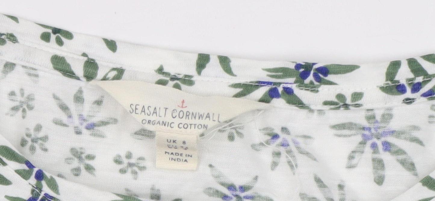 Seasalt Cornwall Women's Floral T-Shirt, Size 8, Multicoloured