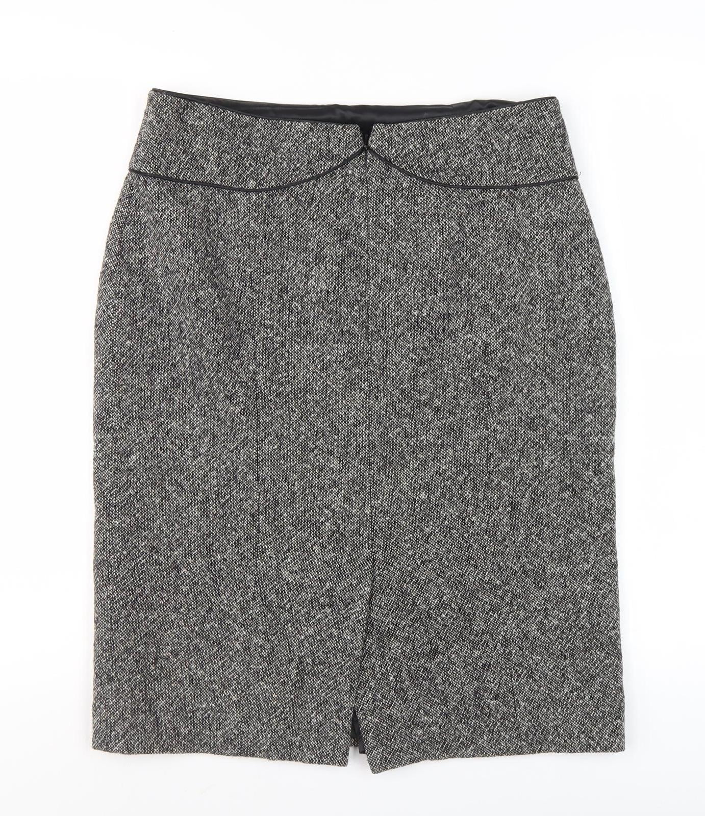Hobbs Women's Grey Tweed Pencil Skirt, Size 10