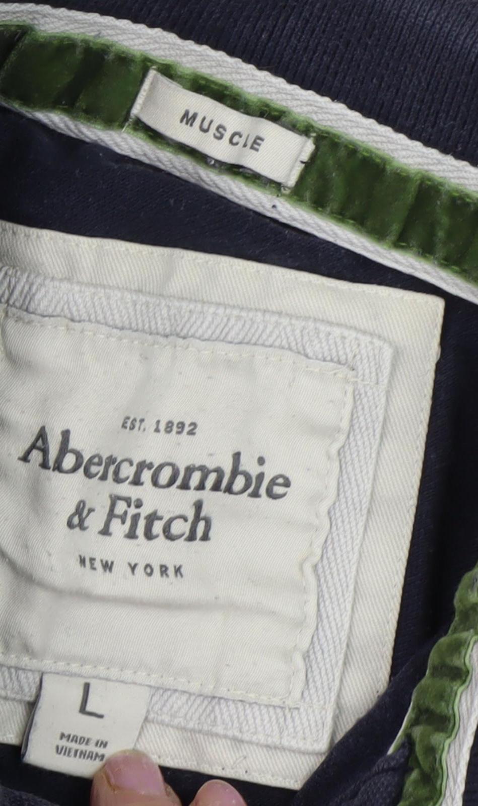 Abercrombie & Fitch Men’s Black Polo Shirt L