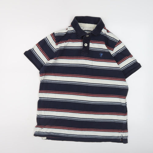 Quba & Co. Men's Multicoloured Striped Polo Shirt M
