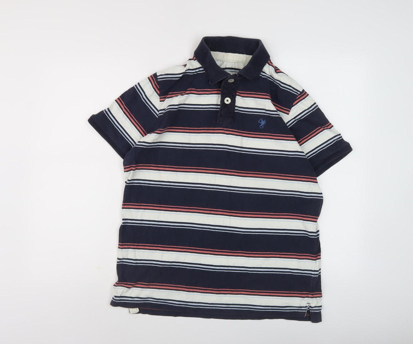Quba & Co. Men's Multicoloured Striped Polo Shirt M