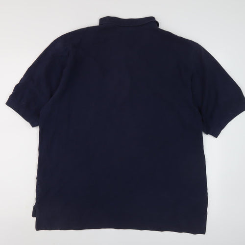Nike Blue Men's Polo Shirt - Size L - Solid Casual