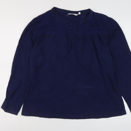 Isle Women's Blue Long Sleeve Blouse, Size L, Casual