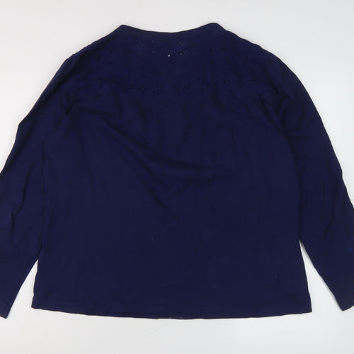 Isle Women's Blue Long Sleeve Blouse, Size L, Casual