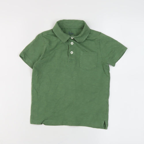 Boden Boys Green Polo Shirt 5-6 Years Short Sleeve