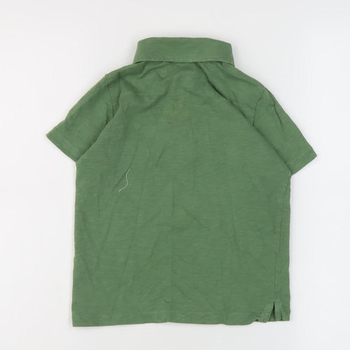 Boden Boys Green Polo Shirt 5-6 Years Short Sleeve