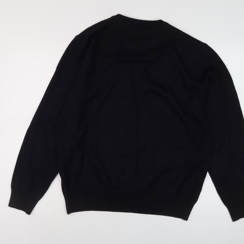 Remus Uomo Men's Black Wool Pullover Jumper XL