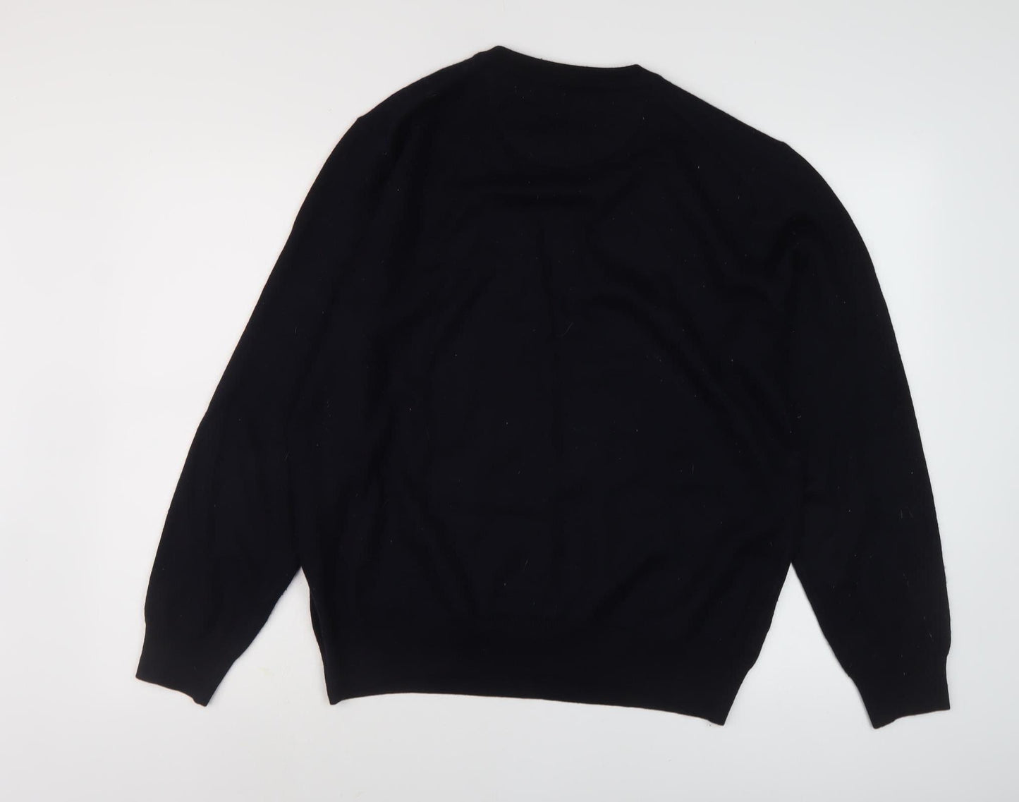 Remus Uomo Men's Black Wool Pullover Jumper XL