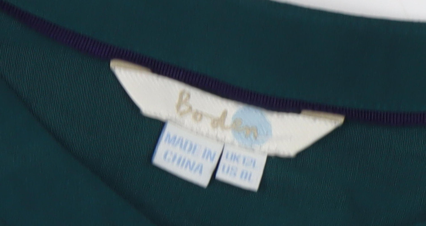 Boden Women's Green Dress Size 12 with Button Detail