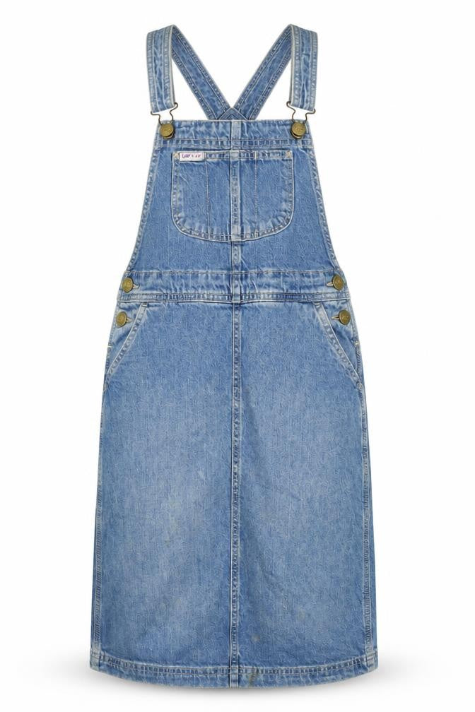 Lee x H&M Girls Blue Denim Pinafore Dress XS Casual Wear