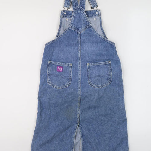 Lee x H&M Girls Blue Denim Pinafore Dress XS Casual Wear