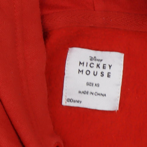Disney Unisex Red Mickey Mouse XS Pullover Hoodie