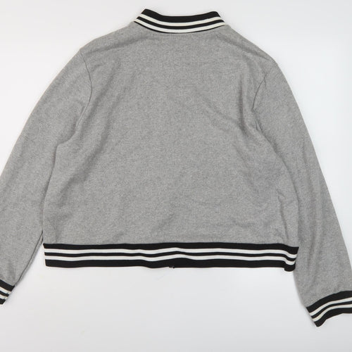 Simply Be Women's Grey Varsity Jacket Size 16