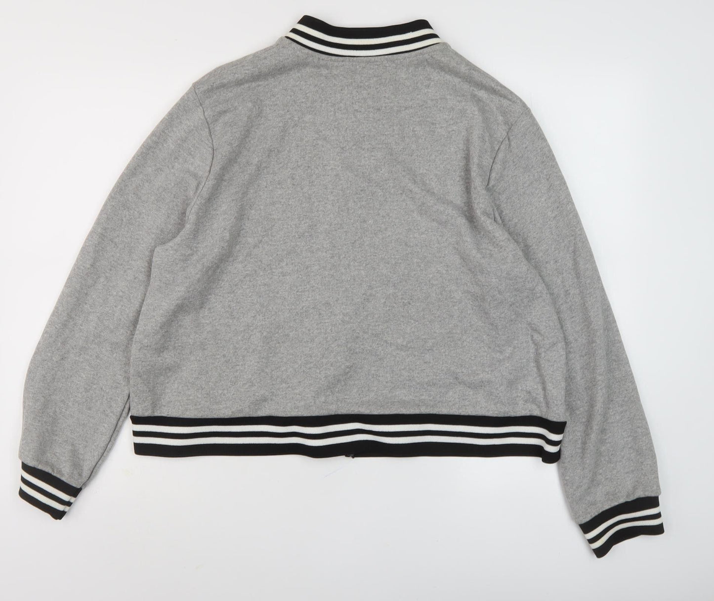 Simply Be Women's Grey Varsity Jacket Size 16