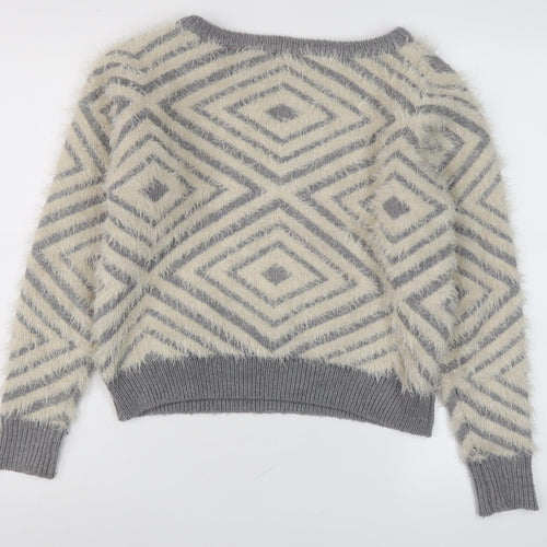 New Look Women's Grey Pullover Jumper Size 8