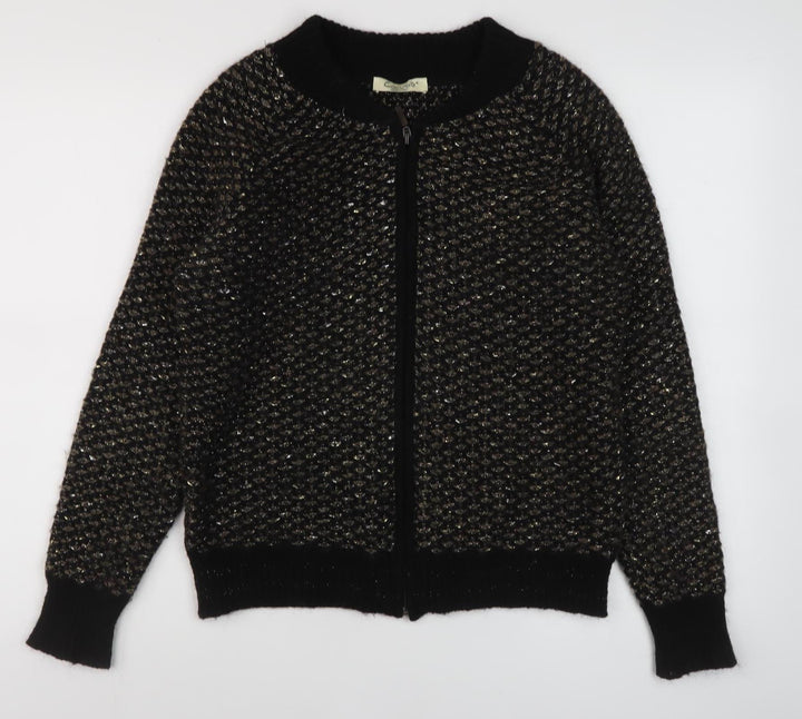 Cocogio Women's Black Full Zip Jumper, Size 10