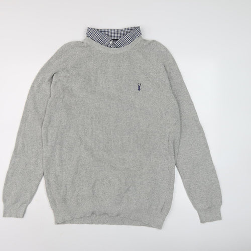 Next Men's Grey Pullover, XL, Crew Neck Jumper