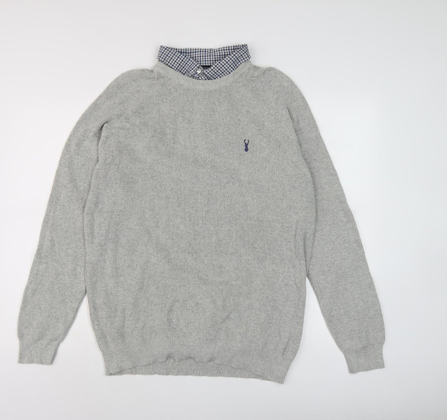 Next Men's Grey Pullover, XL, Crew Neck Jumper