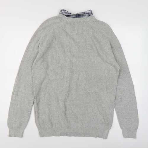 Next Men's Grey Pullover, XL, Crew Neck Jumper
