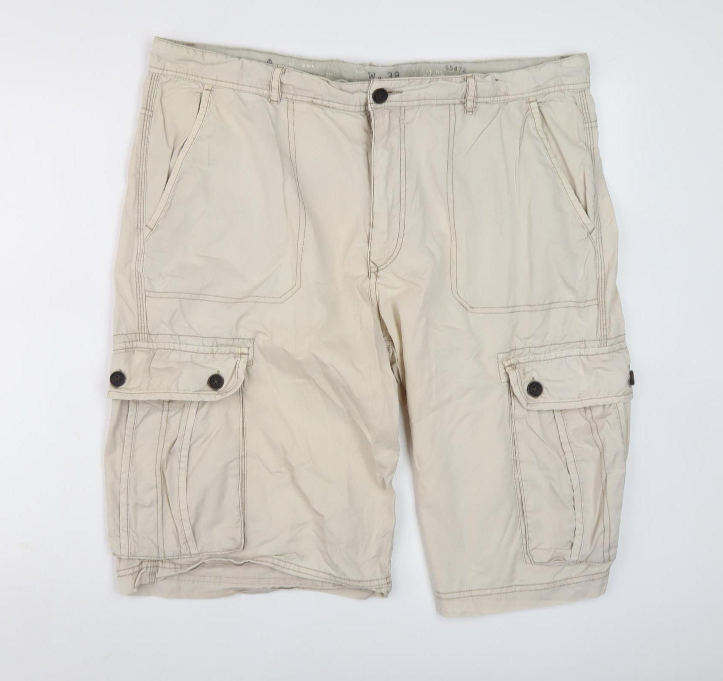 Uniform for the Generations Men's Beige Cargo Shorts Size 38 with Pockets