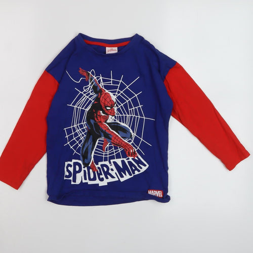 Spider-Man Boys Long Sleeve T-Shirt Blue Red 4-5 Years