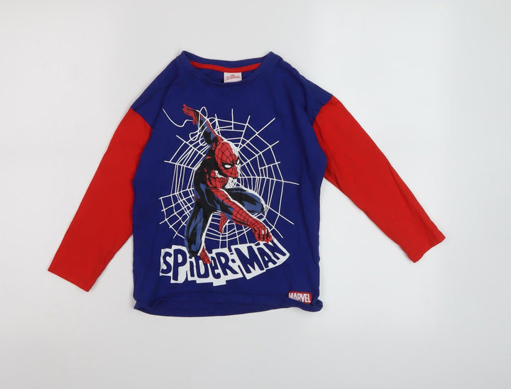 Spider-Man Boys Long Sleeve T-Shirt Blue Red 4-5 Years