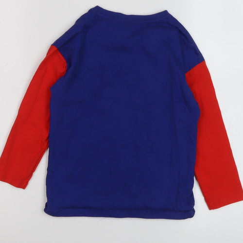 Spider-Man Boys Long Sleeve T-Shirt Blue Red 4-5 Years