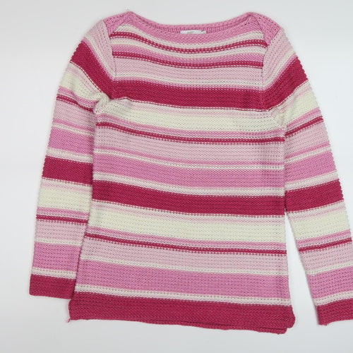 Cotton Traders Women's Multicoloured Stripe Jumper, Size 10
